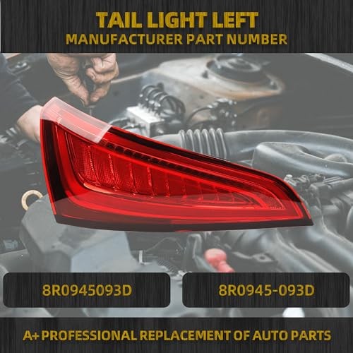 Driver Side Tail Light Compatible with 2013 2014 2015 2016 2017 Audi Rear Left