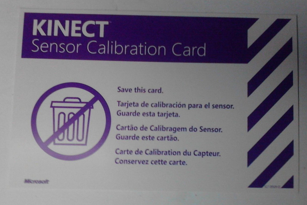 XBOX 360 Kinect sensor w/ box, game & calibration card