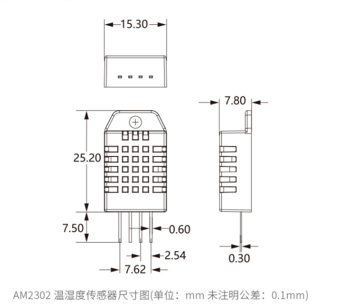DHT22 Original ASAIR Digital Temperature And Humidity Sensor Module Type AM2302