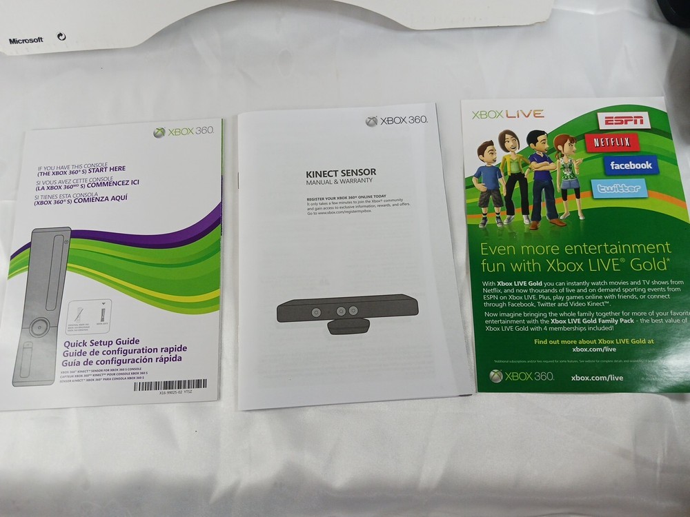 XBOX 360 KINECT Sensor Microsoft Open Box Game Not Included