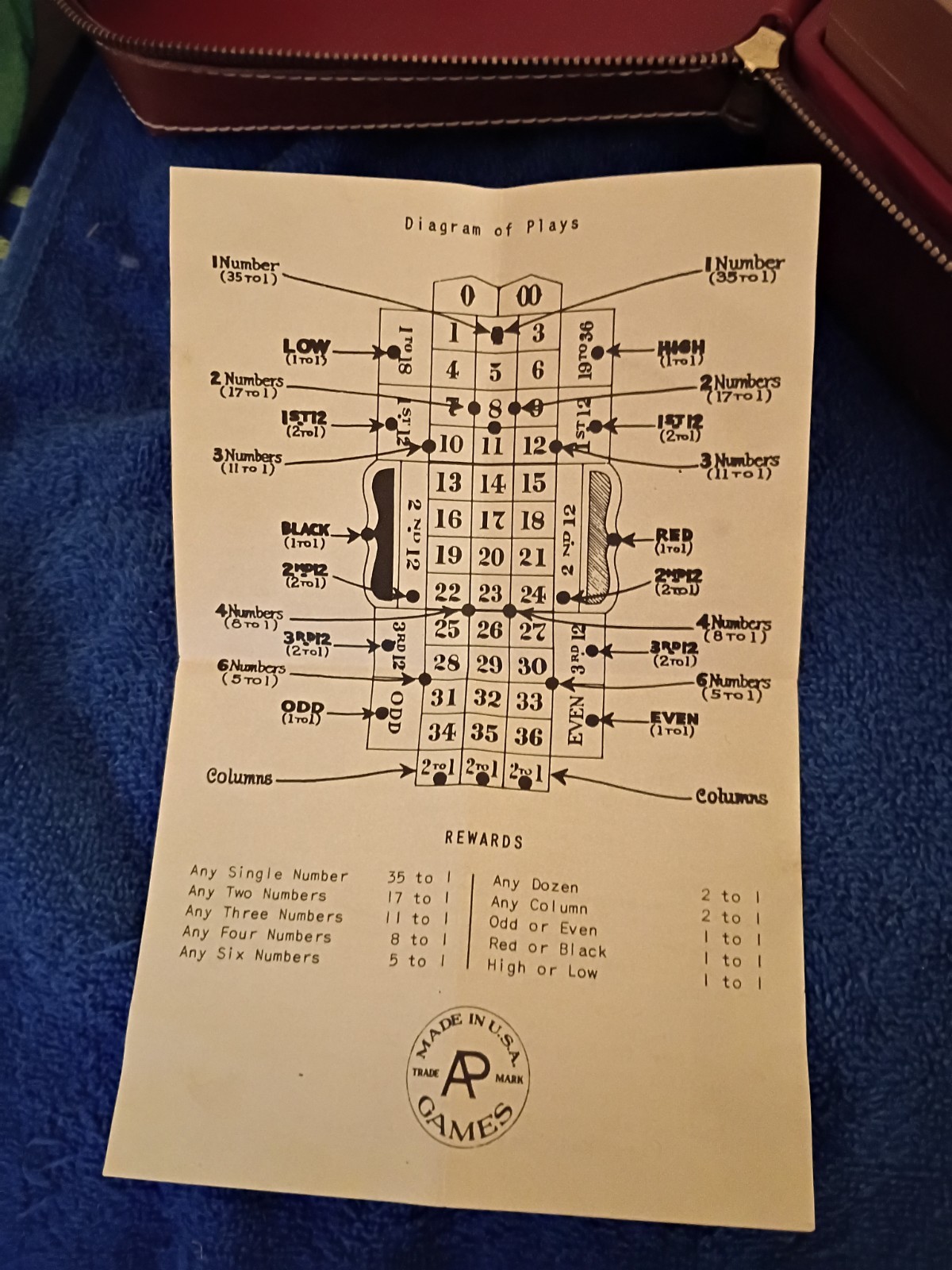 8" Vintage Bakelite Roulette Wheel Ap Games 900 Chips Ball Rumpp Leather Case