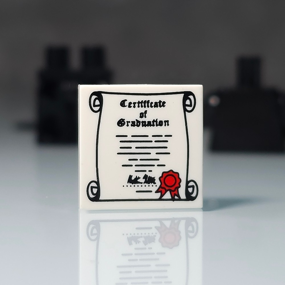 LEGO Black Graduation Cap Minifigure custom moc