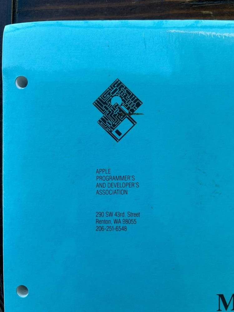 Apple MPW C Language Version 1.0 Manual APDA Vintage Developer Docs