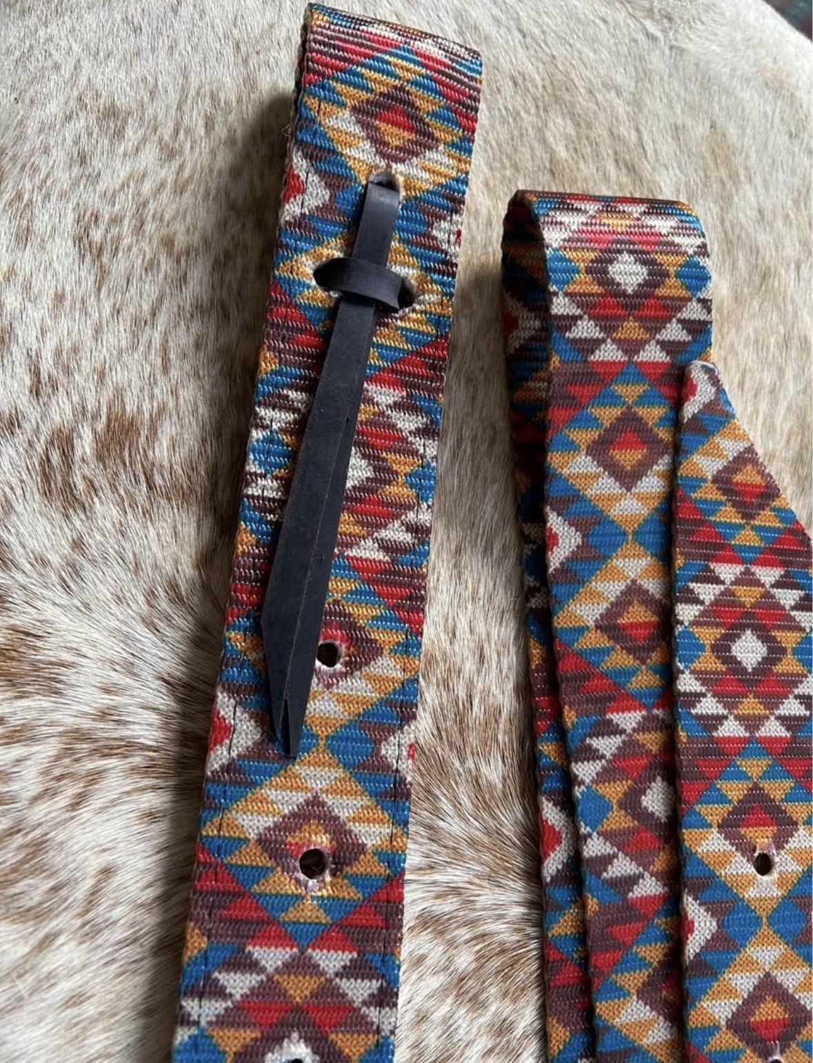 Colorful Nylon Western Saddle Cinch Tie Strap & Off Billet SET Horse Tack