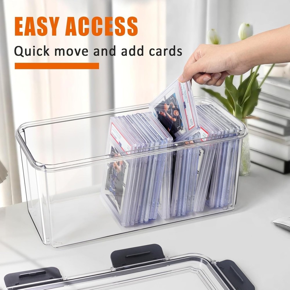 Graded Card Storage Box Holder Case Fits PSA BGS SGC Slab Stackable 1 Pack