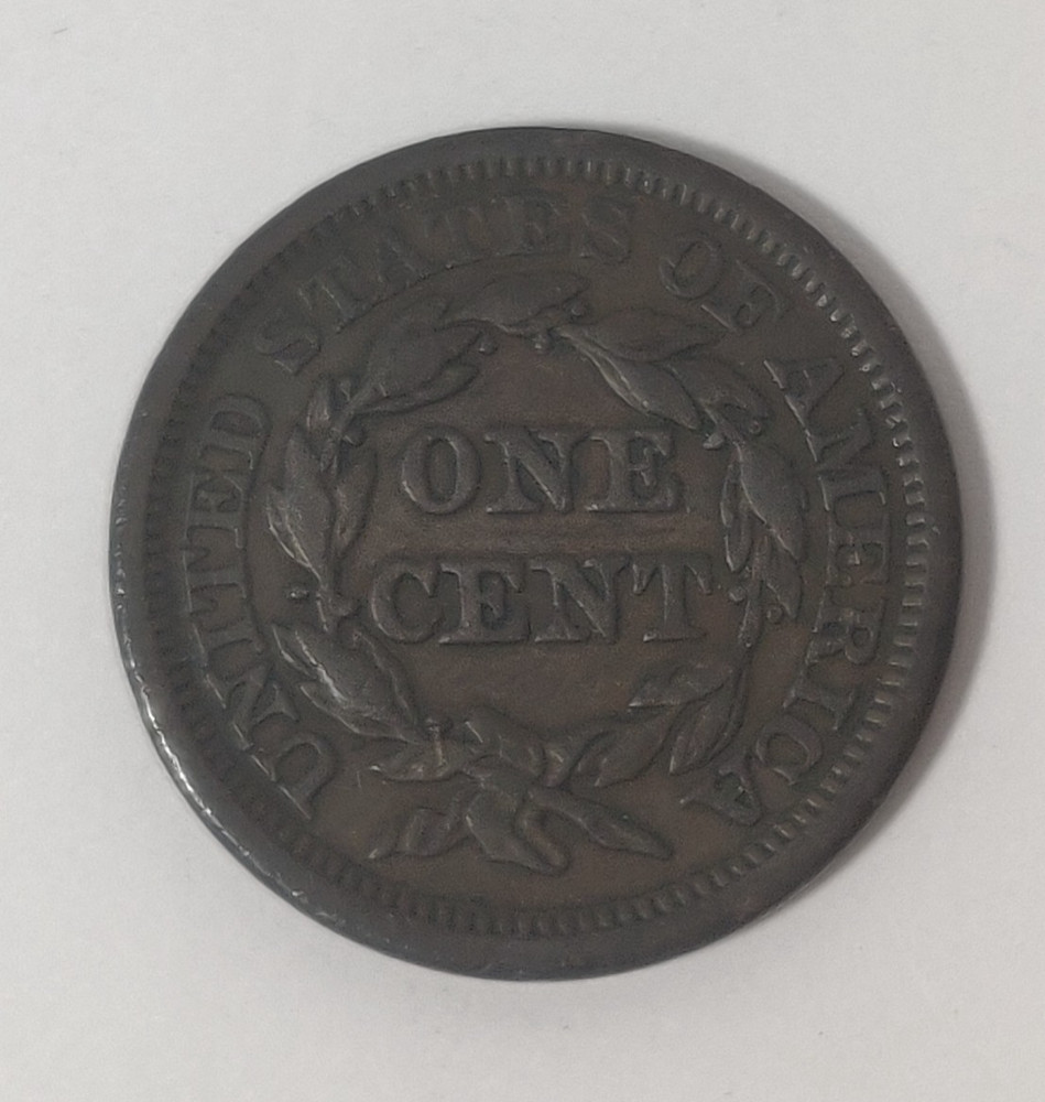 1845 BRAIDED HAIR LARGE CENT