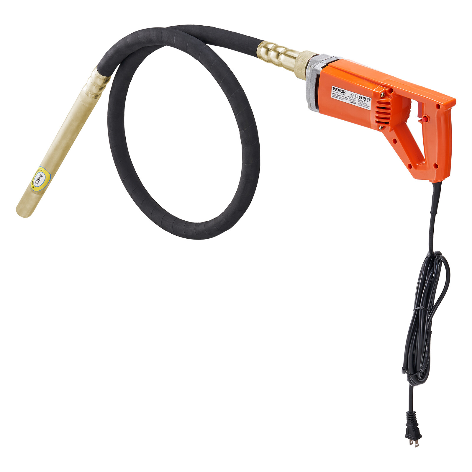 VEVOR Handheld Electric Concrete Vibrator 800W 6.6 feet Shaft Air Bubble Remover