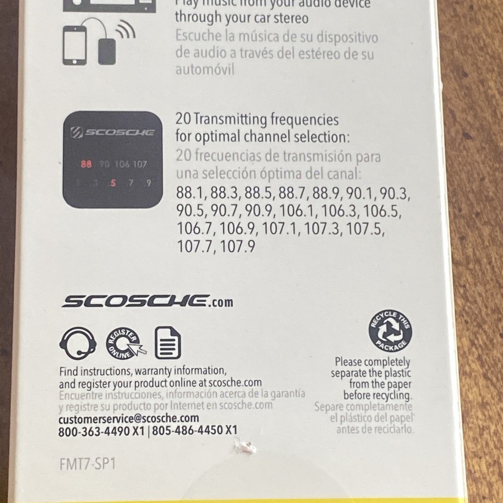 Scosche TuneIn Universal Wireless FM Transmitter 20 Transmitting Frequencies