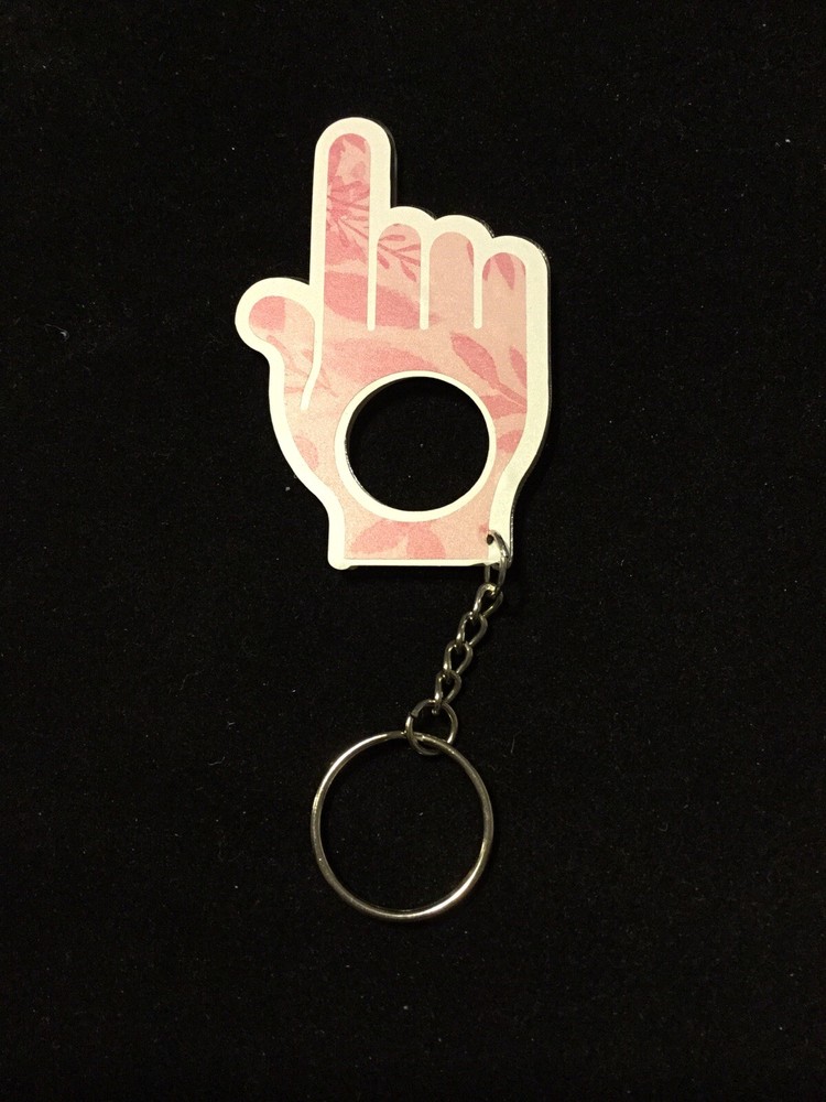 Finger Button Pusher Keychain