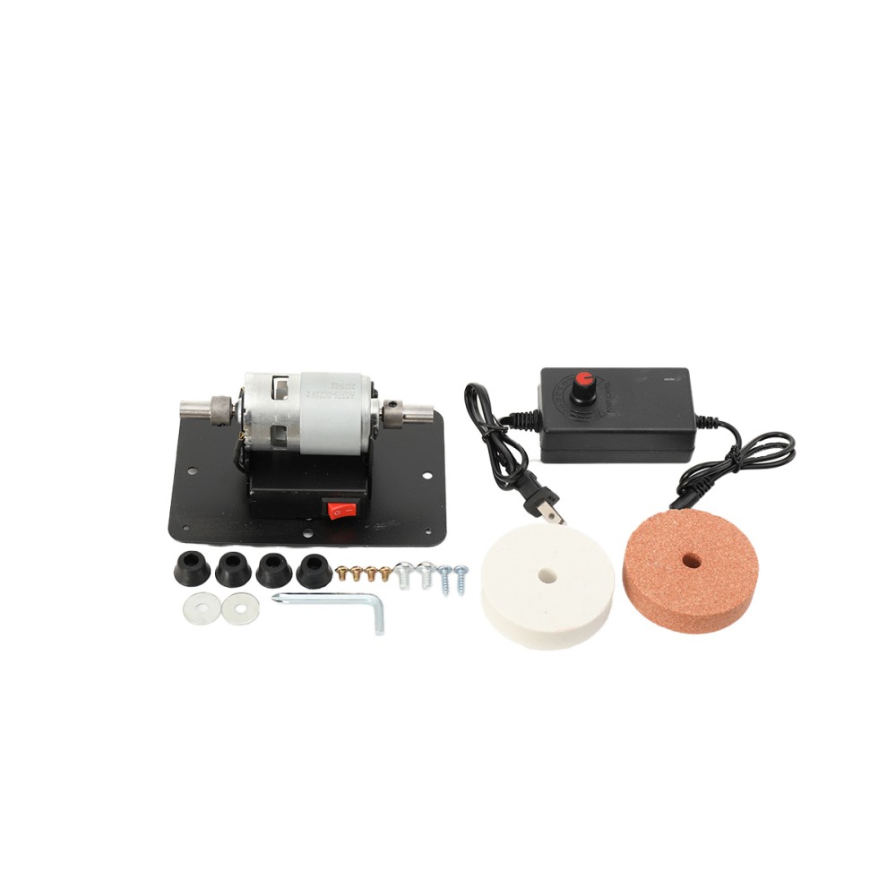 96W Electric Benchtop Grind Sander 12V-24V Variable Speed Table Grinding Machine