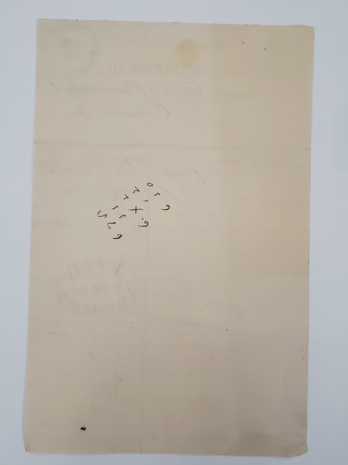 1884 Order, Louderback, Gilbert & Co., New York. Eagle & Phenix, Columbus, GA