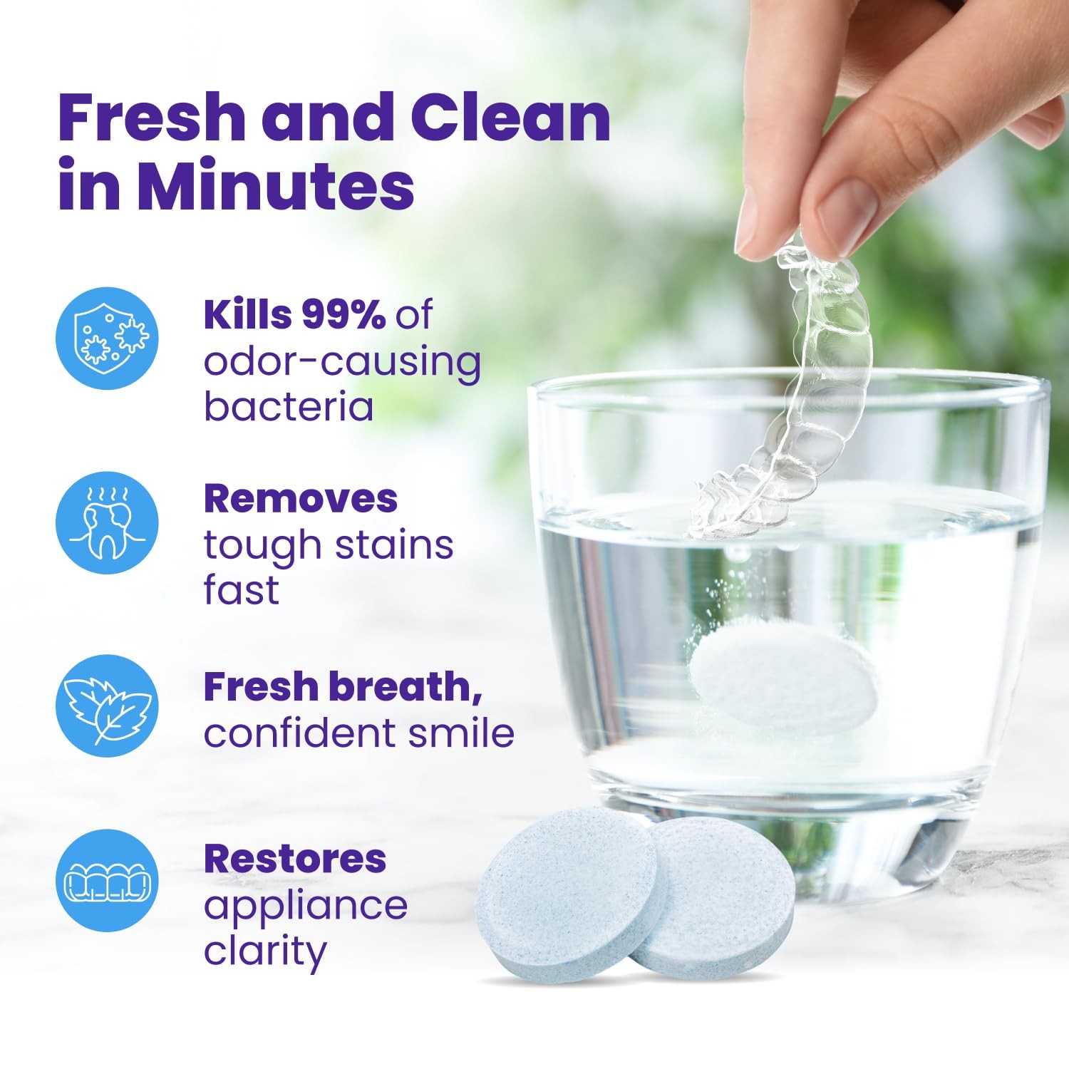 Retainer Brite Cleaner Tablets for Ultrasonic 120 Count (Pack of 1)