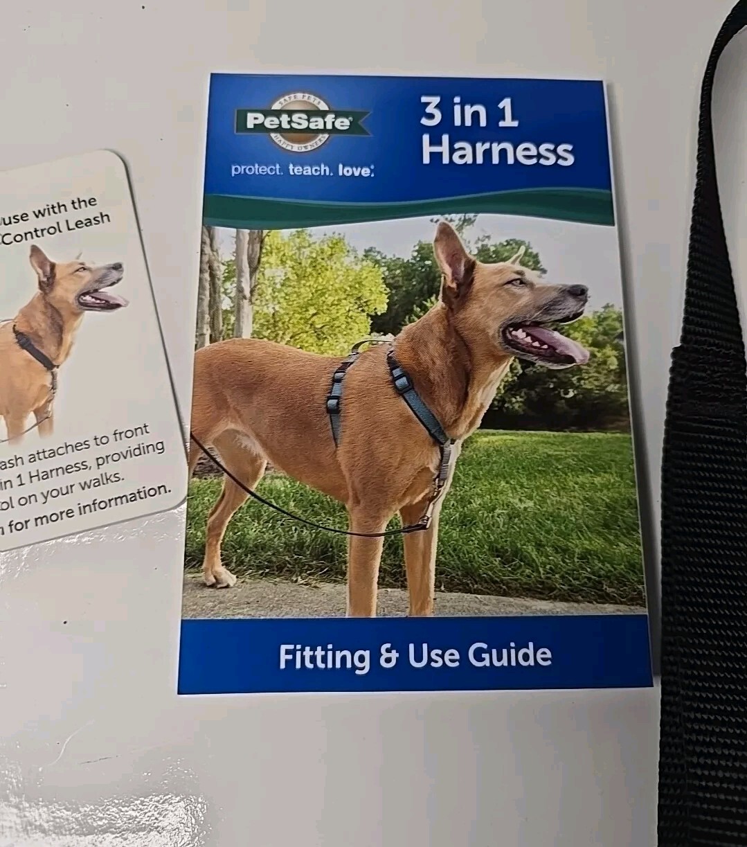 PetSafe 3 in 1 Dog Harness-MEDIUM-Teal-No Pull Design-Car Restraint-Reflective