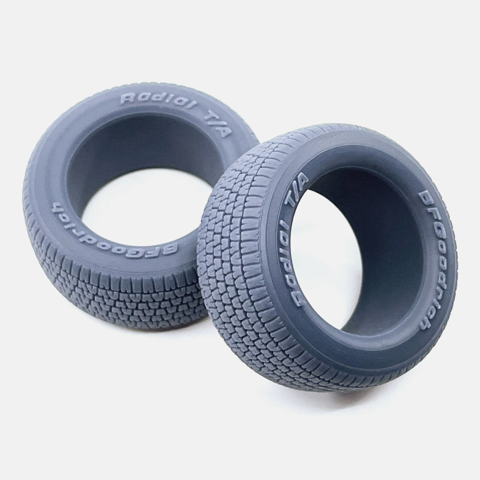 1/18 Resin BFGoodrich Radial T/A Tires, 22.8mm ID, Various Sizes, Set of 4, 1:18