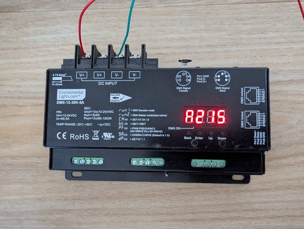 Used StudioPro 12 Channel DMX Digital Decoder - 5A per Channel