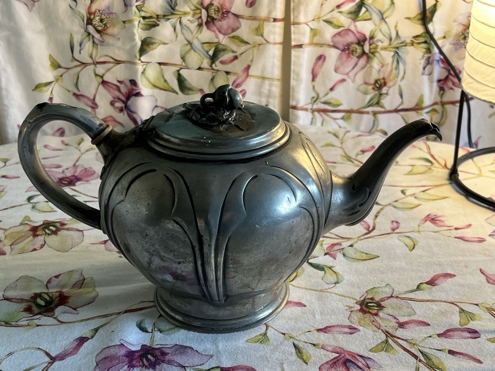 Antique Thomas Otley & Sons Teapot With Acorn Finial