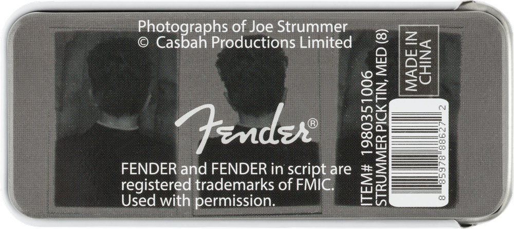 Fender Joe Strummer Know Your Rights Collector's Pick Tin, 8 Medium Picks