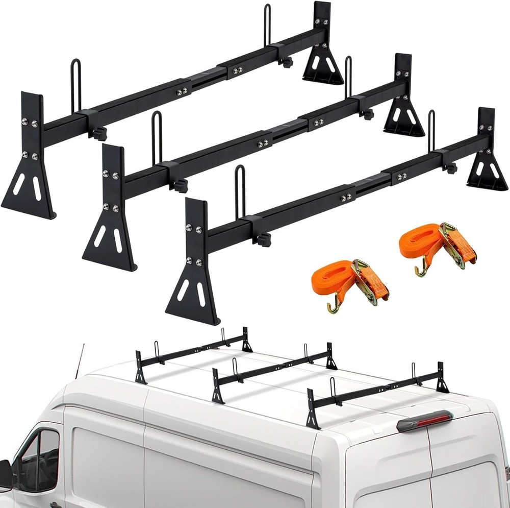 Van Ladder Roof Racks 3 Bars Chevy Express Ford E