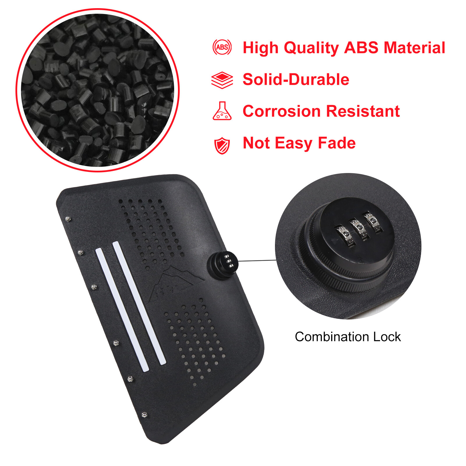 Side Tailgate Storage Box With Light & Password Lock For 2021+ Bronco 2/4 Door