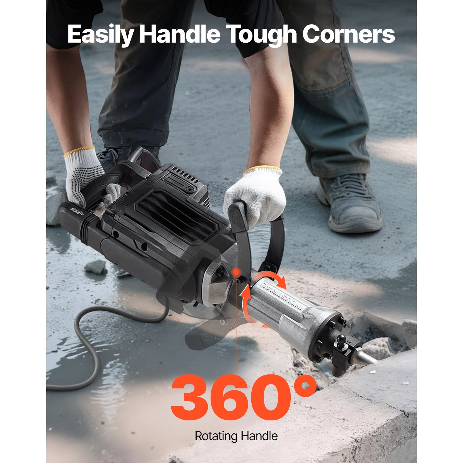 Uimoso Electric Demolition Jack Hammer Concrete Breaker 3000W 1700 BPM Chisel