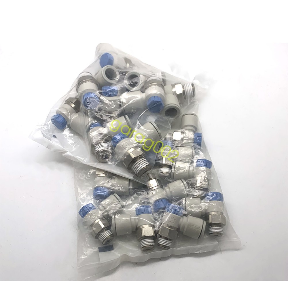 SMC AS2002F-06A Flow Control Inline with Fitting 2-Pack New