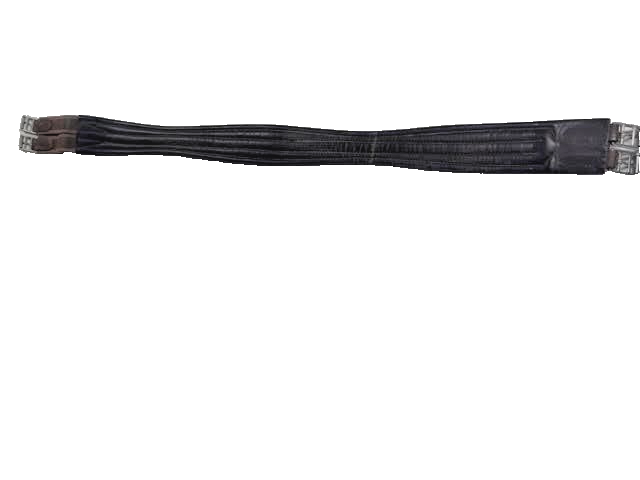 Equestrian Brown Leather Girth Elastic One End- 54"