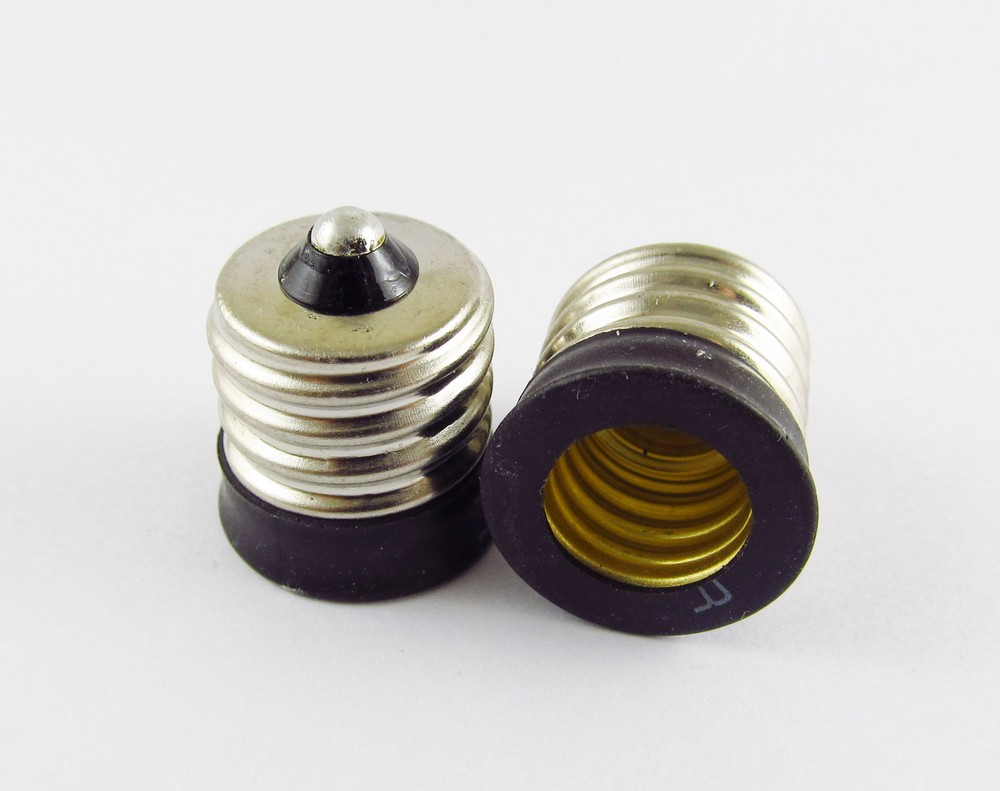 10pcs E17 Intermediate To E12 Candelabra Base Light Bulb Socket Adapter Reducer