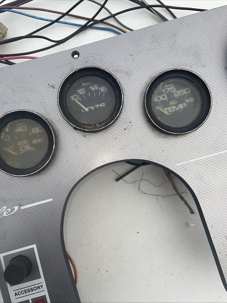 Boat Panel Compete Dash Seville Gauges Knobs USED Gas Part Out Temp MPH