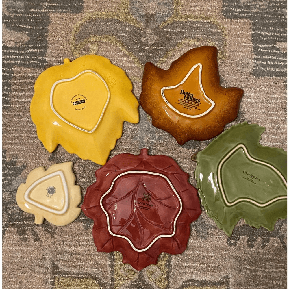 Simple Ceramic Set of Leaf Decor