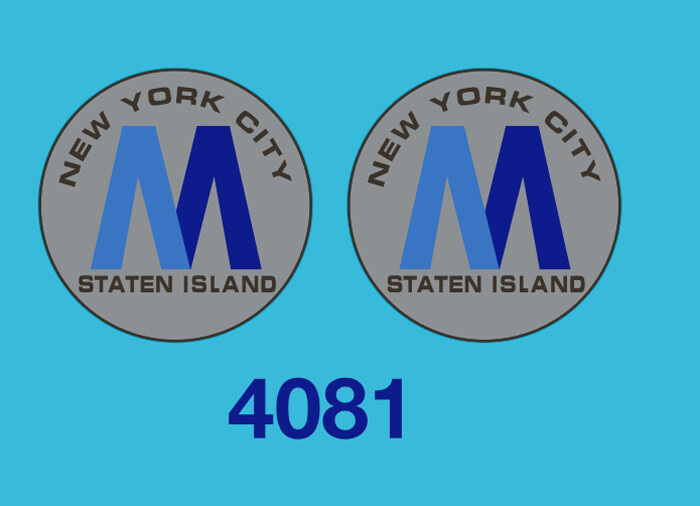 4081 O scale Staten Island decal