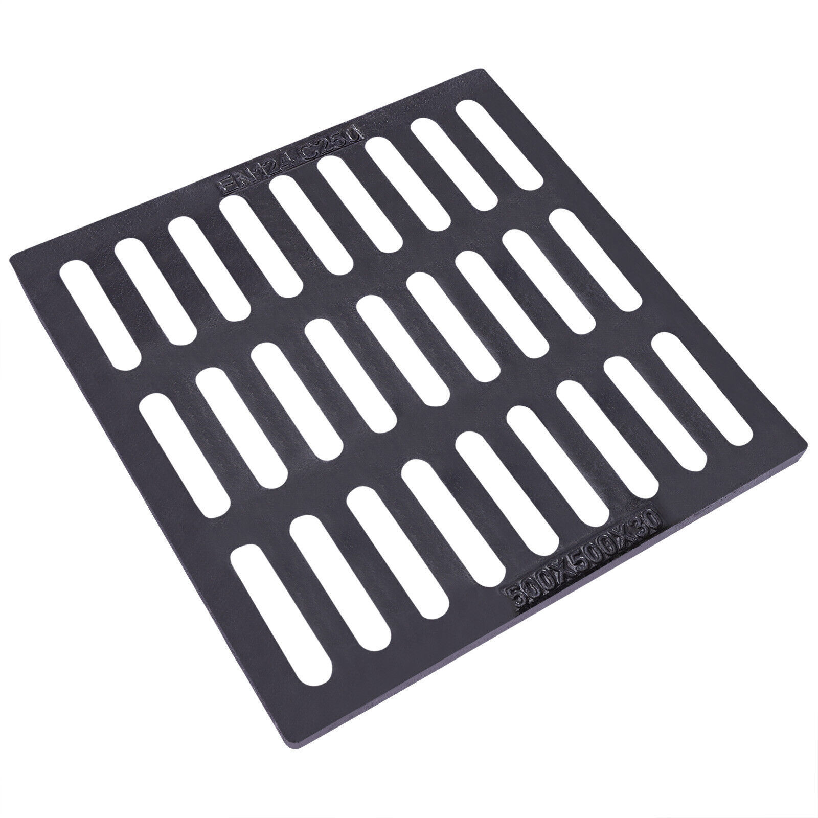 Outdoor Drain Cover, 19.7*19.7" Cast Iron Drain Sewer Grate for Catch Basin USA