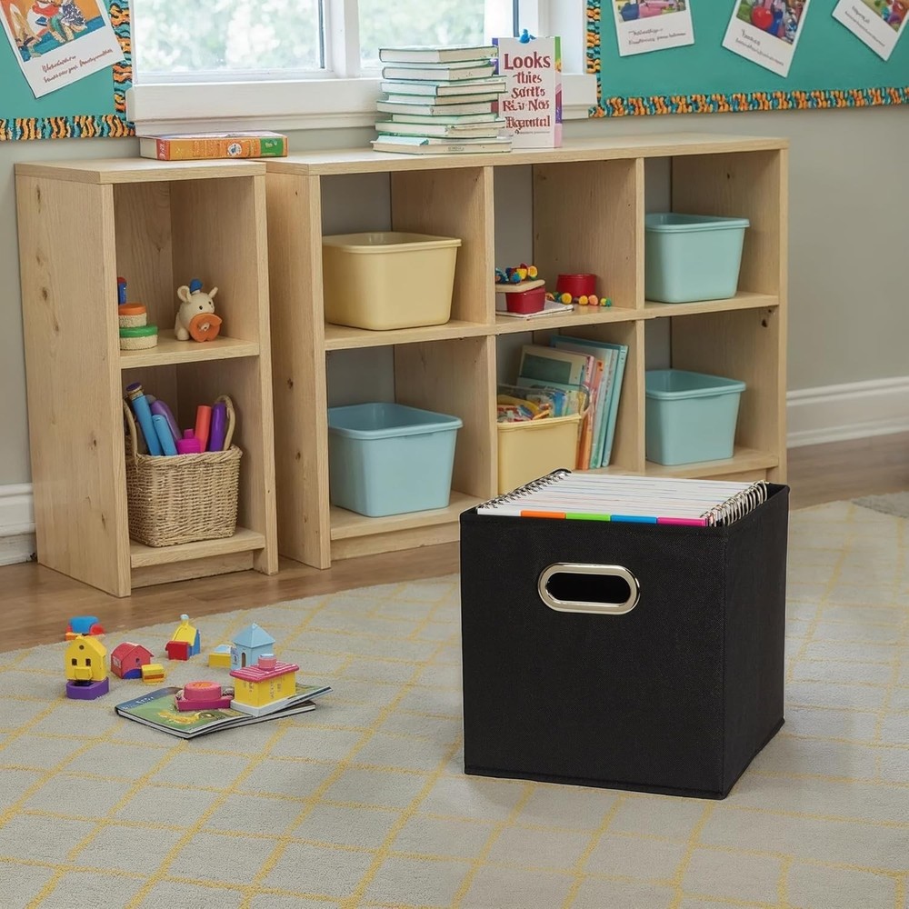 Household Essentials Foldable Fabric Storage Cubes 6-Pack – 11X11X11 Stackable N