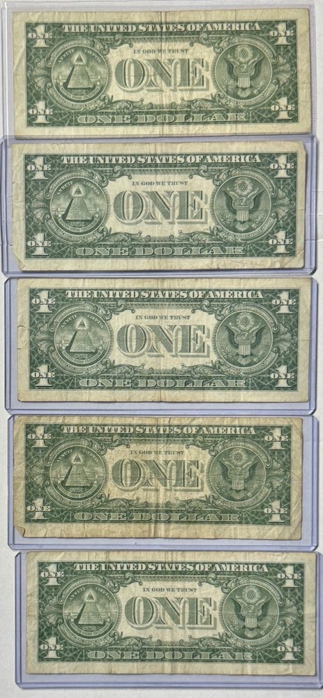 1957 A/B $1 Note Silver Certificate Blue One Dollar 11 COUNT