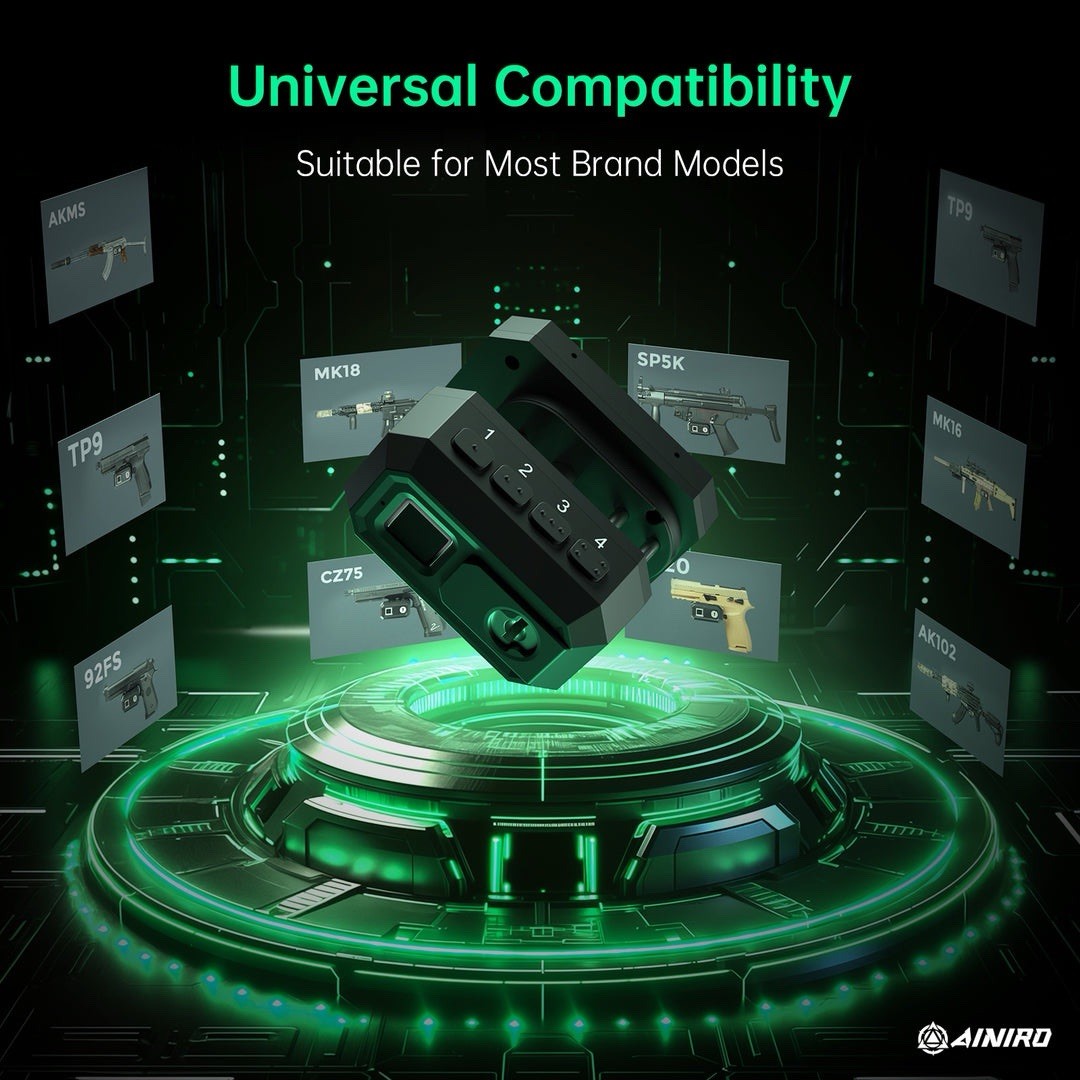 AINIRO Biometric Fingerprint Trigger Lock for Pistols and Revolvers