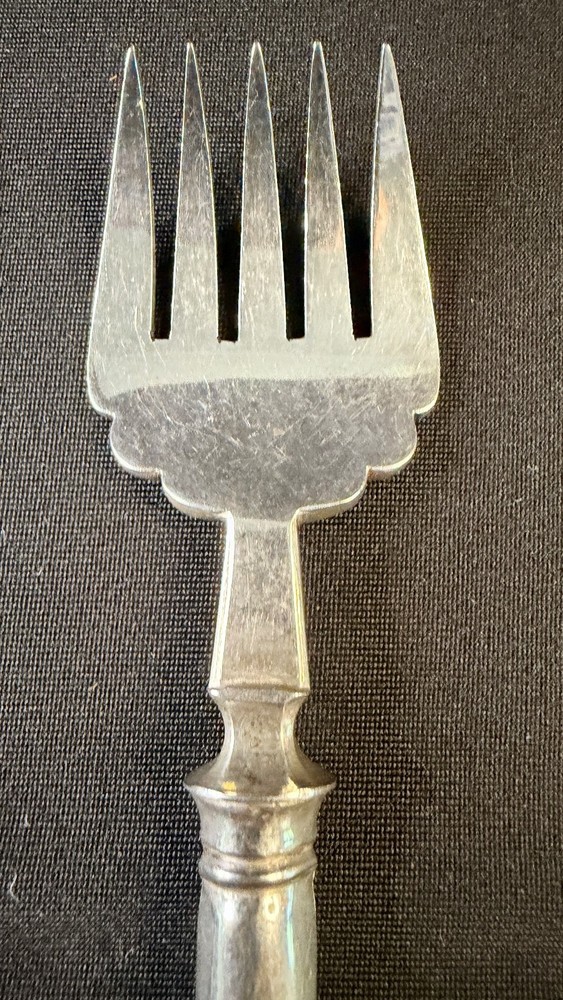 Antique Russian 84 Silver Pastry Server and Fork Set. Solid Silver 875 fine