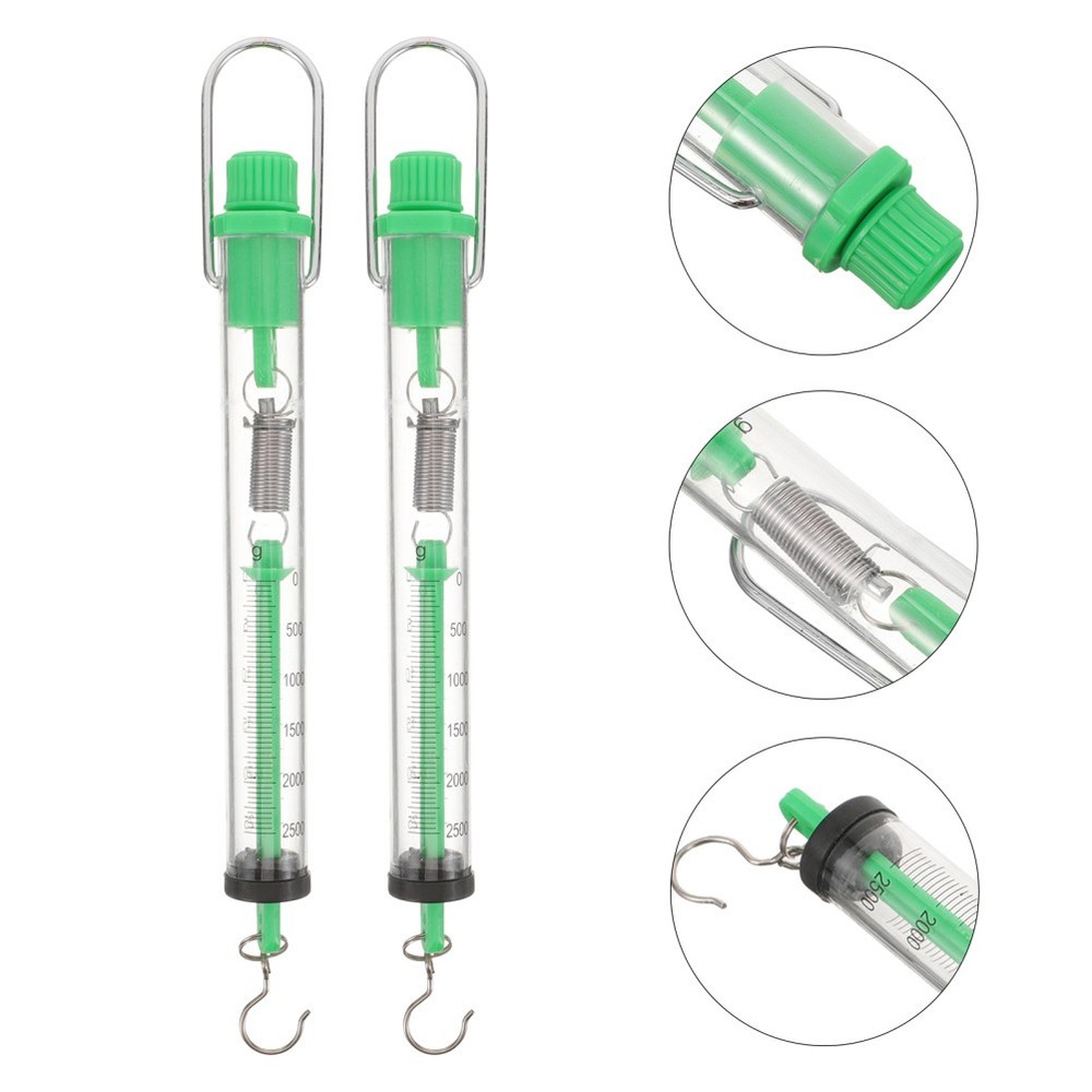 2 Pcs Mechanical Hanging Scales Spring Dynamometer Science Instruments