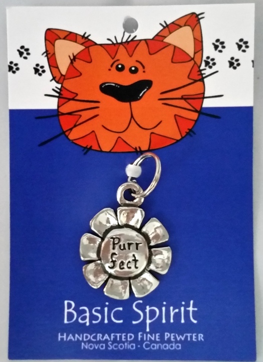 Handcrafted Pewter Cat Collar Tag ~ Purrfect ~ by Basic Spirit