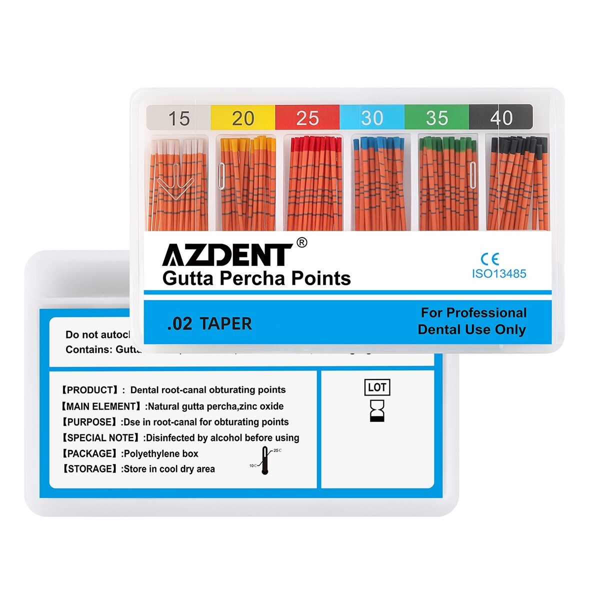 Dental Endodontics Gutta Percha Points With Scale Taper 02 04 06 F1F2F3 Root