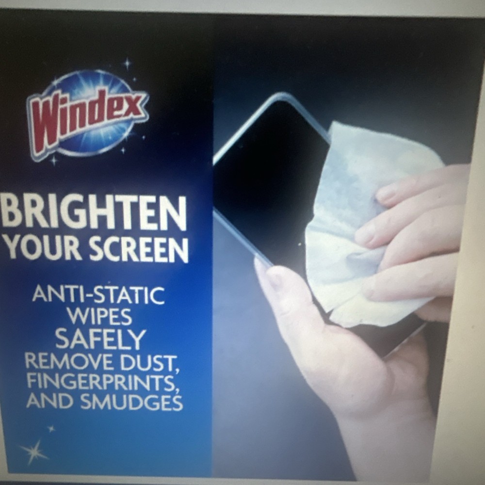 Windex Electronics Wipes 75 Pack Anti-Static Screen Cleaner for Screens