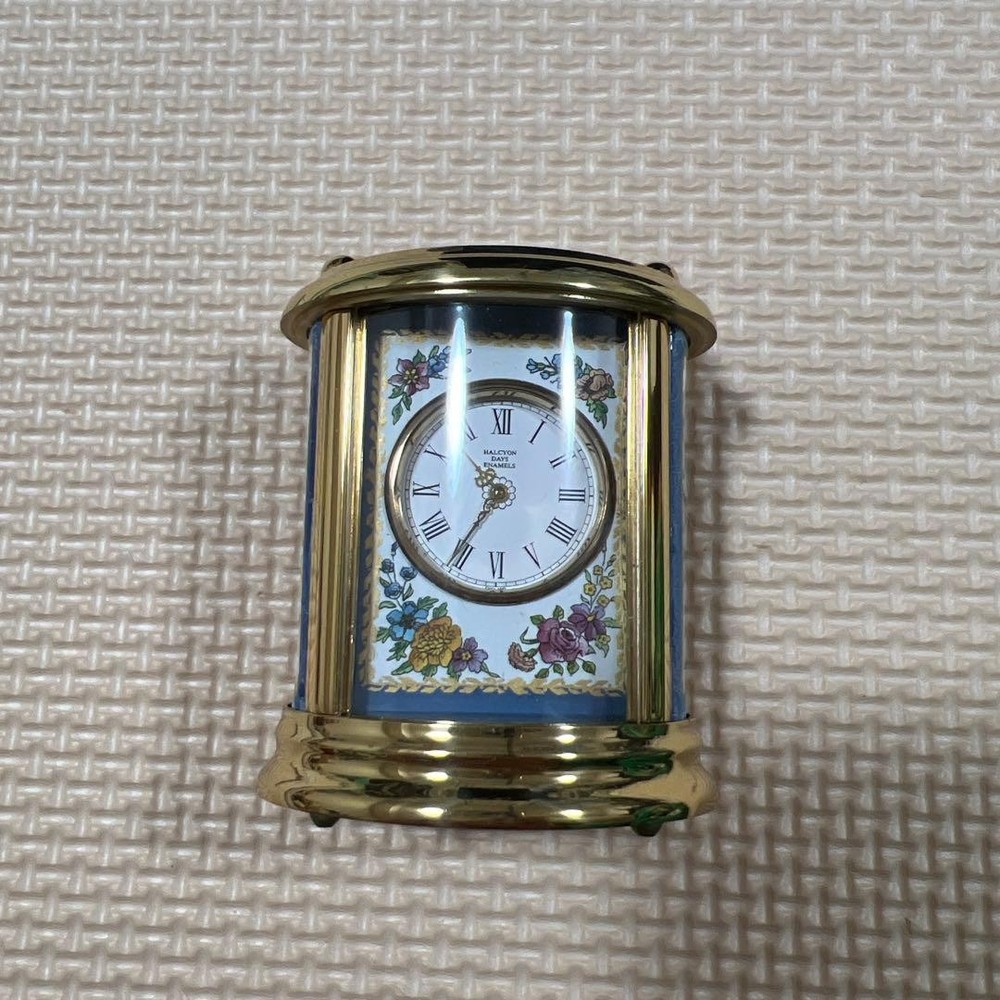 Halcyon Days Enamel Table Clock