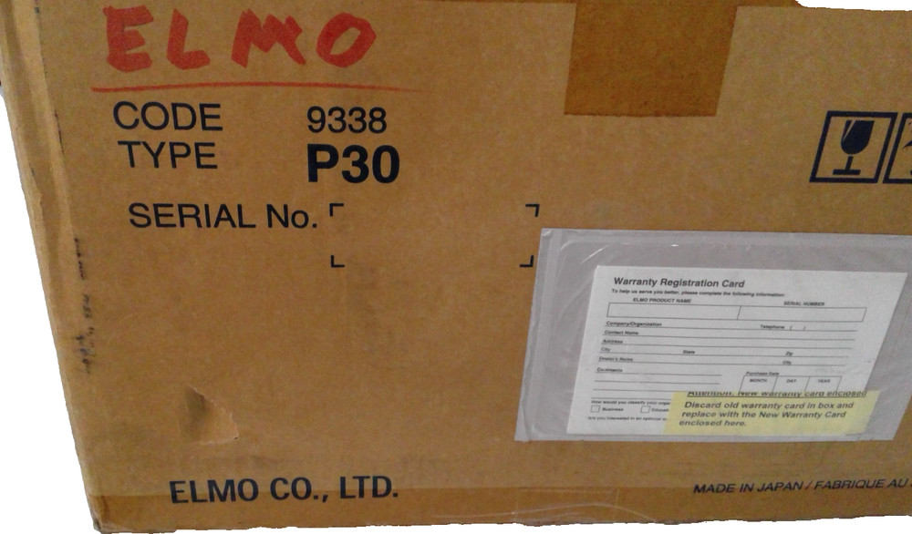 ELMO P30HD Visual Presenter Document Camera HDMI VGA