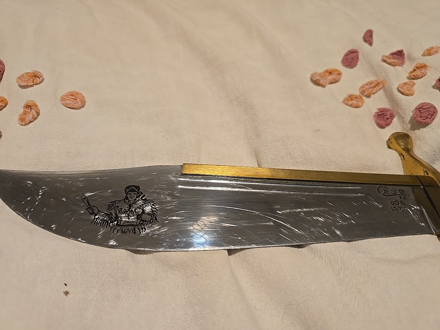 Case XX USA 1836 Bowie Knife with Sheath Daniel Boone Used