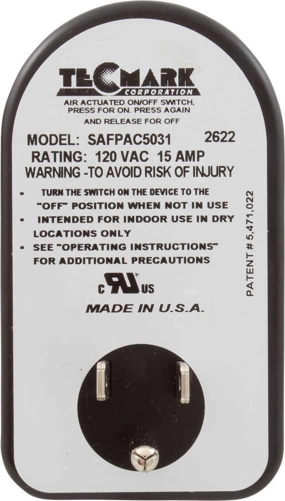 On/Off Switch, Tecmark, 15A, 115v, Wall Mount