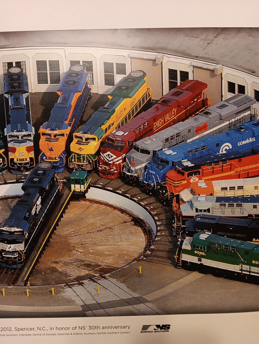 Norfolk Southern 30th Anniversary Spencer NC Train Locomotive Poster 17" By 36"