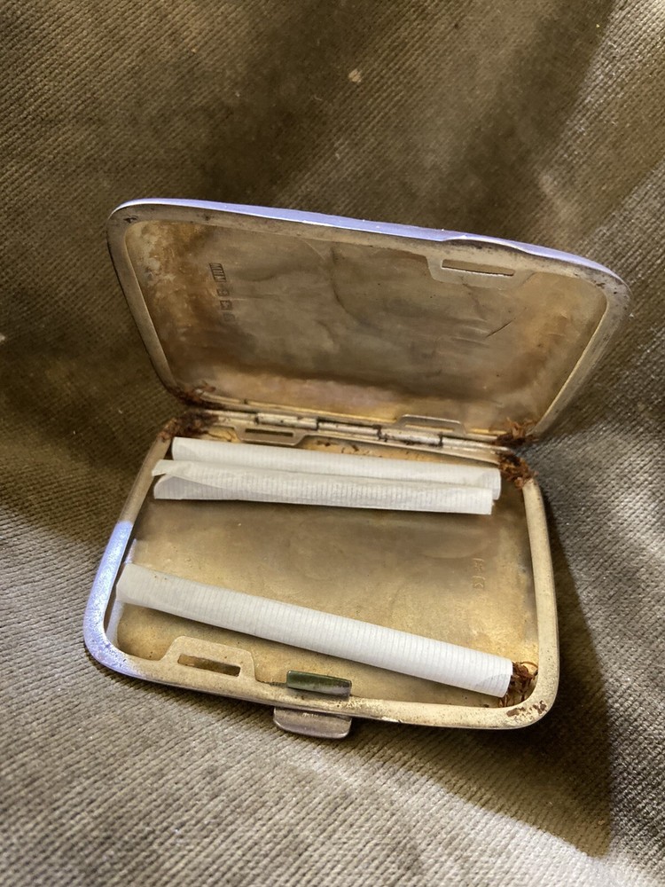 Antique sterling silver cigarette case