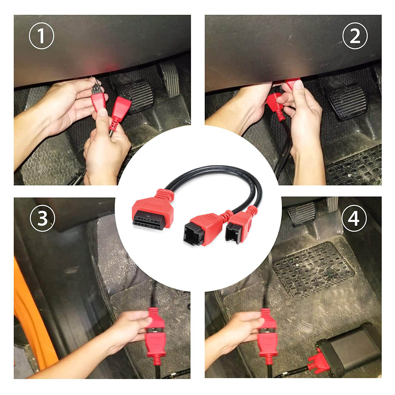 FCA 12+8 Connector Adapter For Chrysler / Dodge / Jeep 2018+ Bypass Cable