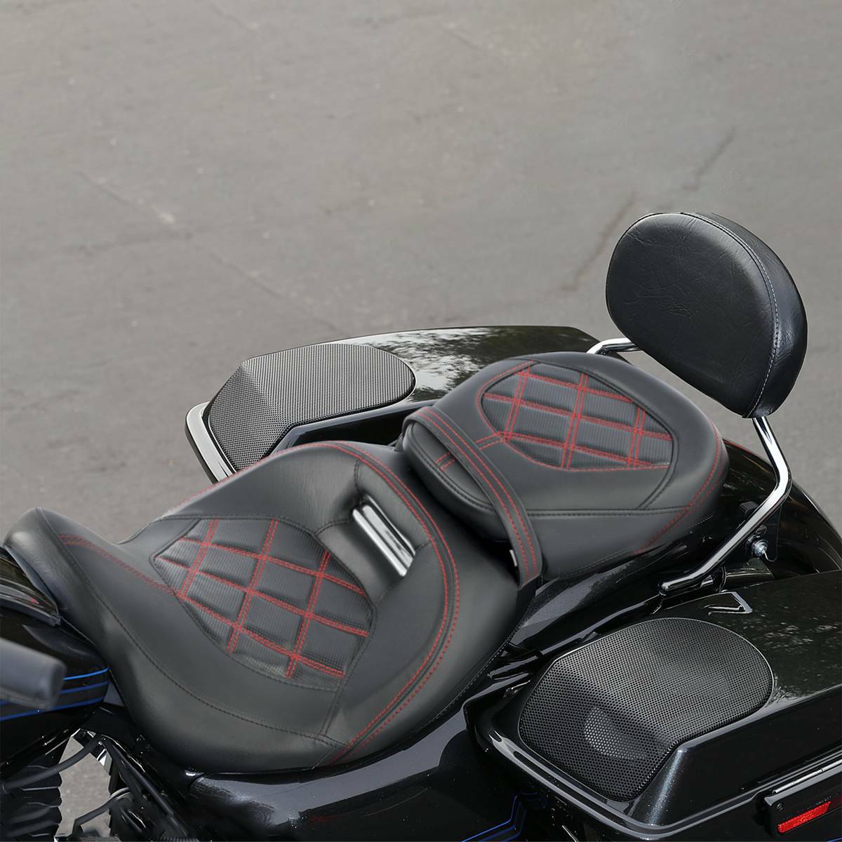 Driver Rider Passenger Seat Fit For Harley Touring Street Road Glide 09-Up Black