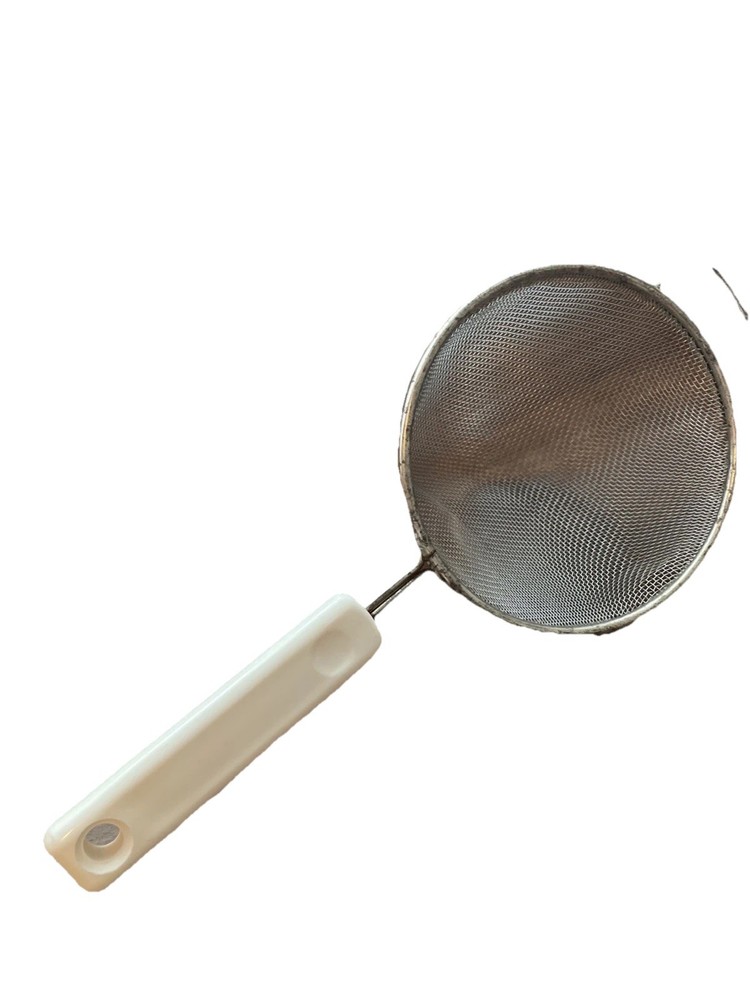 Vintage EKCO Handheld Strainer Sifter Bakelite White Handle