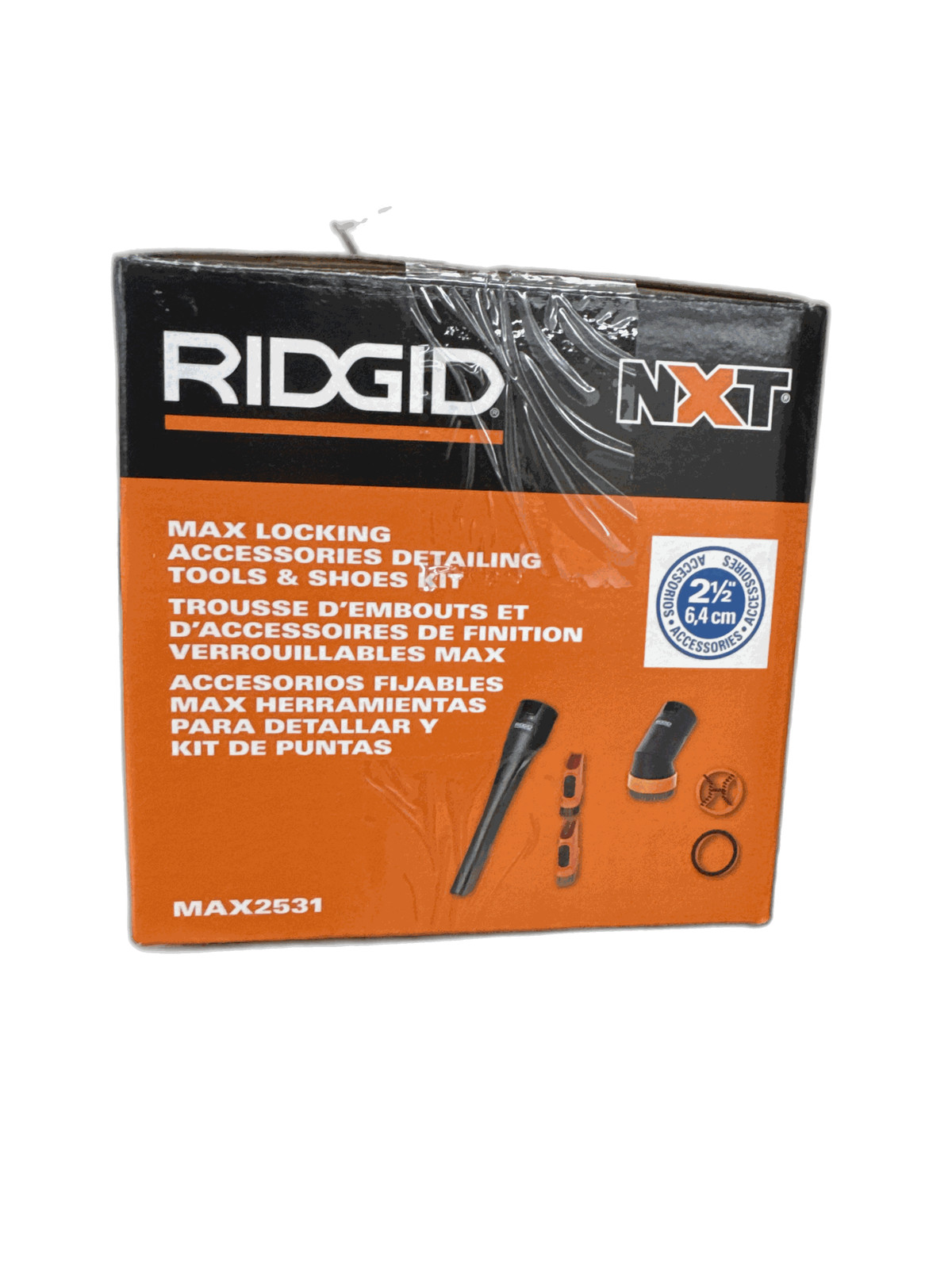 RIDGID 2-1/2 in. NXT Max Crevice Tool & Dusting Brush for Wet/Dry Vacs MAX2531
