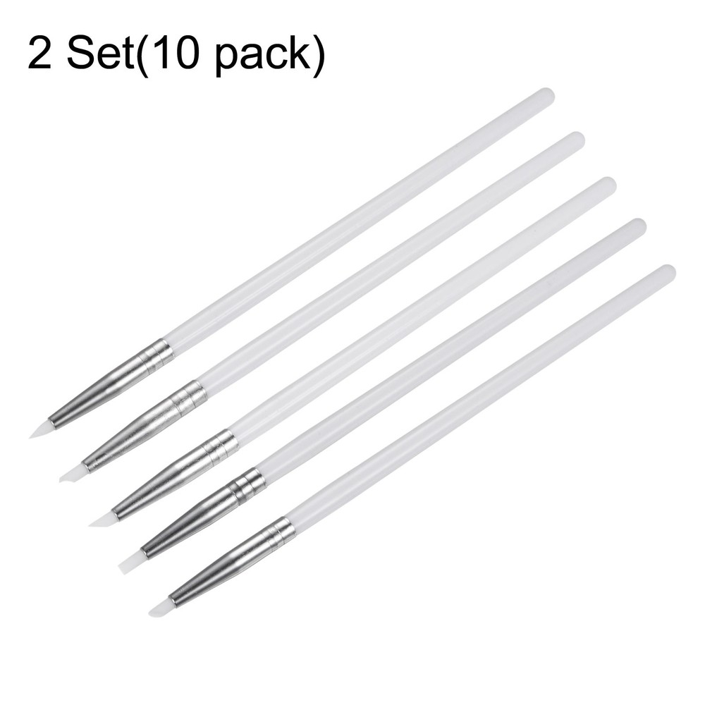 10pcs Clay Sculpting Tool Set Rubber Tip Shaping Pen for Ceramic White